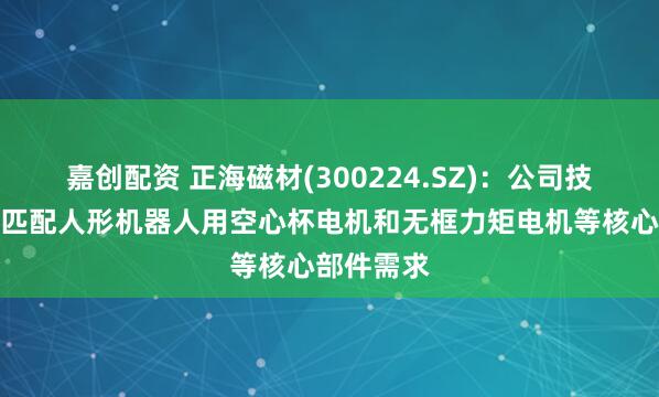 嘉创配资 正海磁材(300224.SZ):公司技术可高度匹配人形机器人用空心杯电机和无框力矩电机等核心部件需求