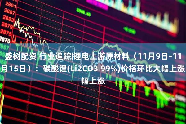 盛树配资 行业追踪|锂电上游原材料（11月9日-11月15日）：碳酸锂(Li2CO3 99%)价格环比大幅上涨